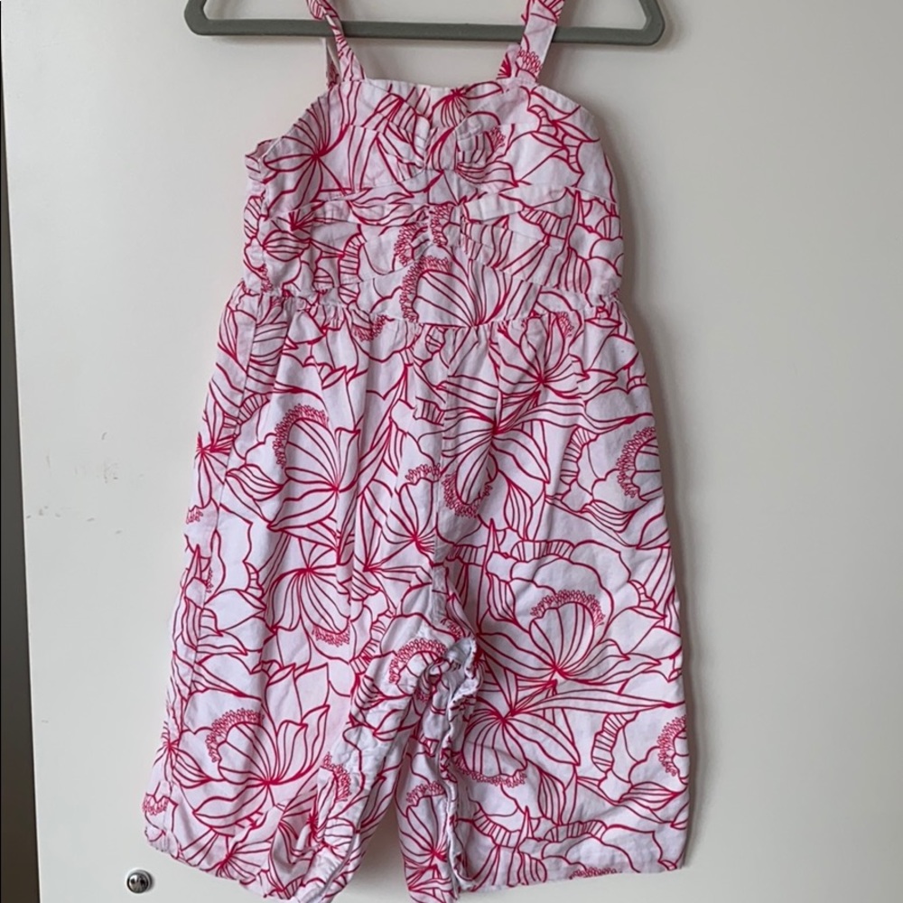 Janie and Jack floral overalls